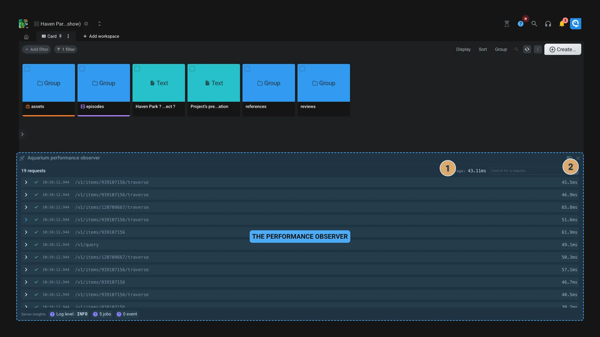 Performance observer